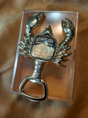 Atlantic City Crab Bottle Opener - Gold Tone Finish